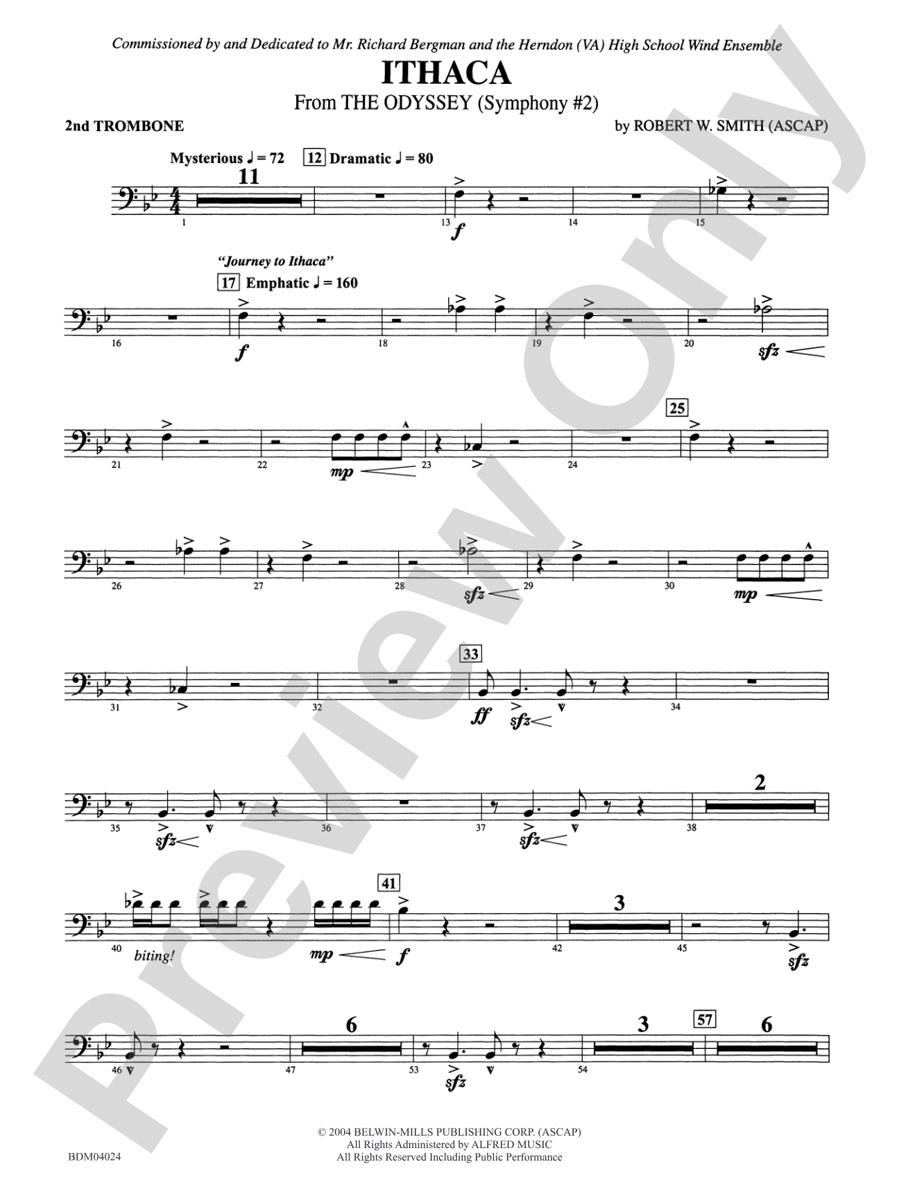 Ithaca (from The Odyssey (Symphony No. 2)): 2nd Trombone