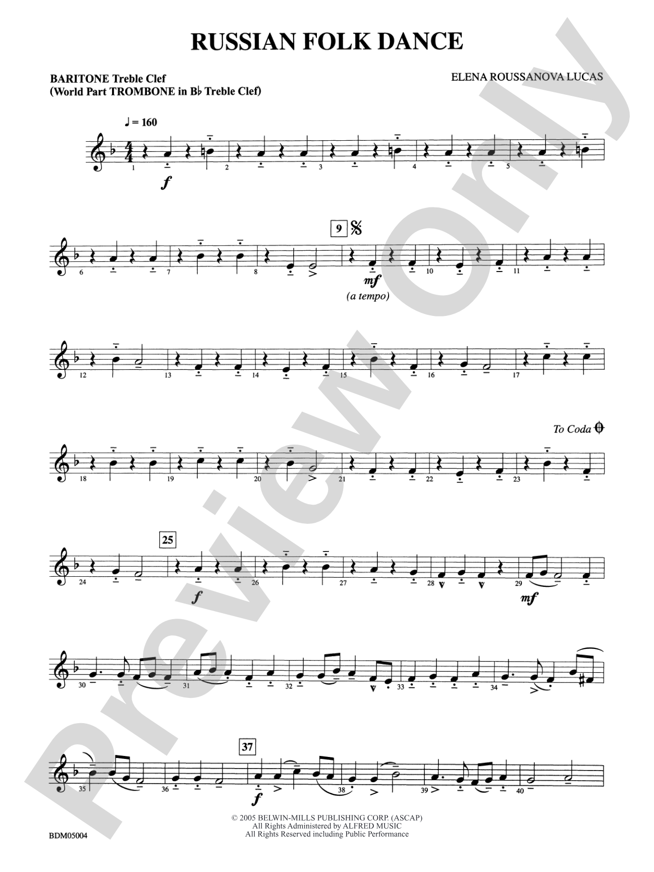 Russian Folk Dance: Baritone T.C.