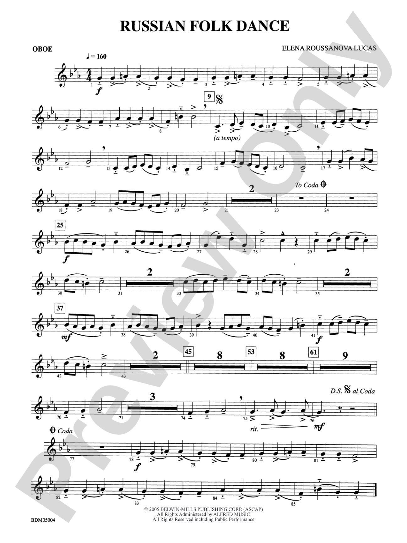 Russian Folk Dance: Oboe