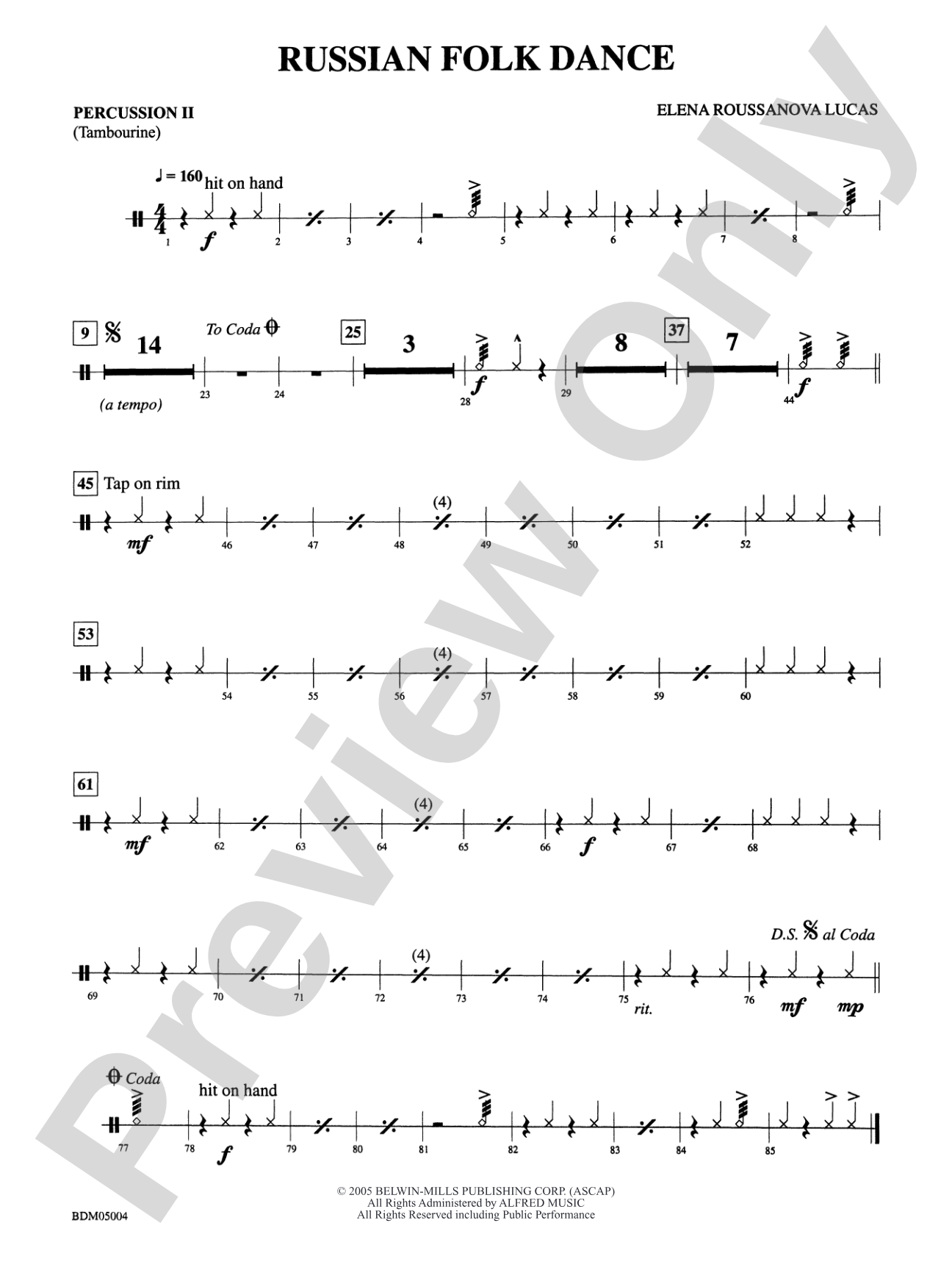 Russian Folk Dance: 2nd Percussion