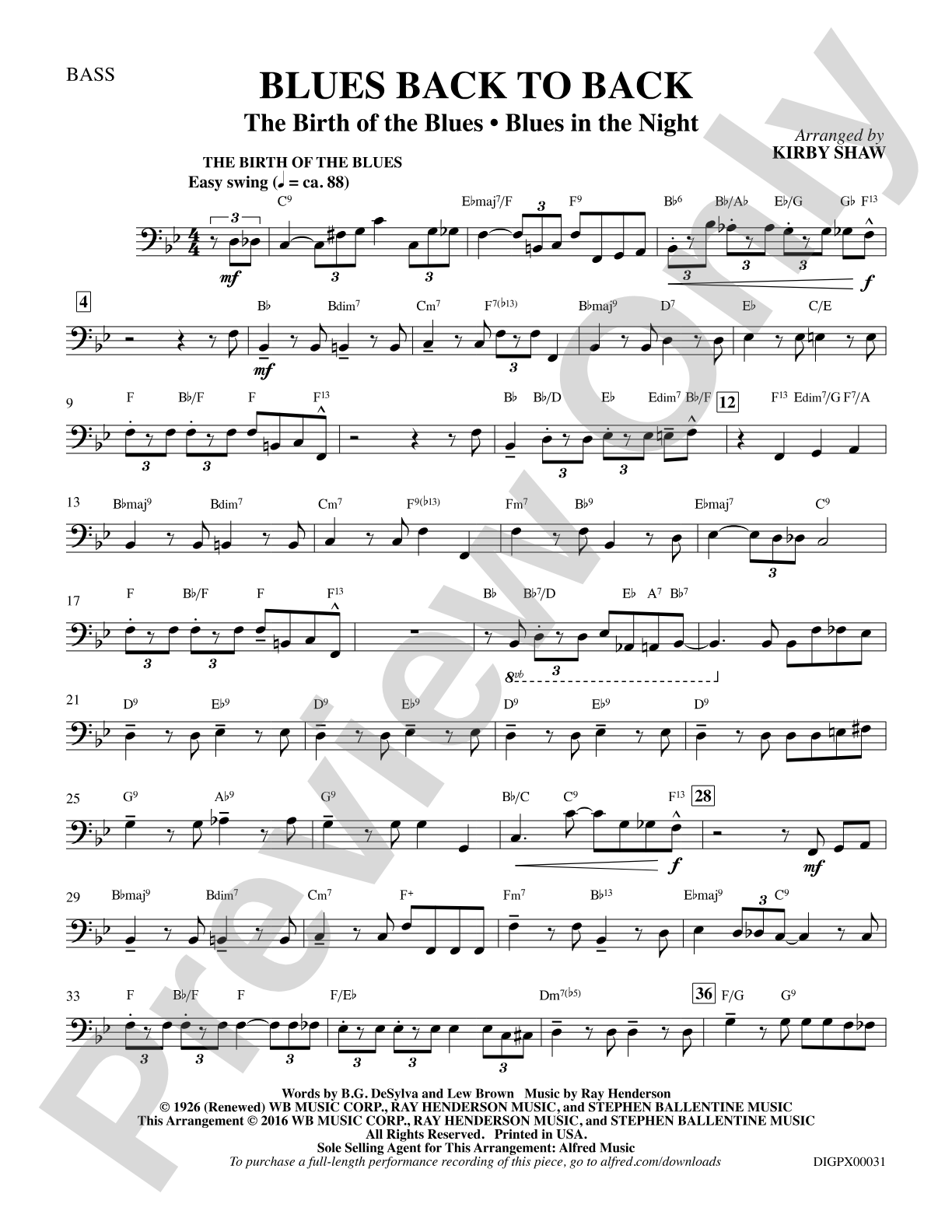 Blues Back to Back: String Bass
