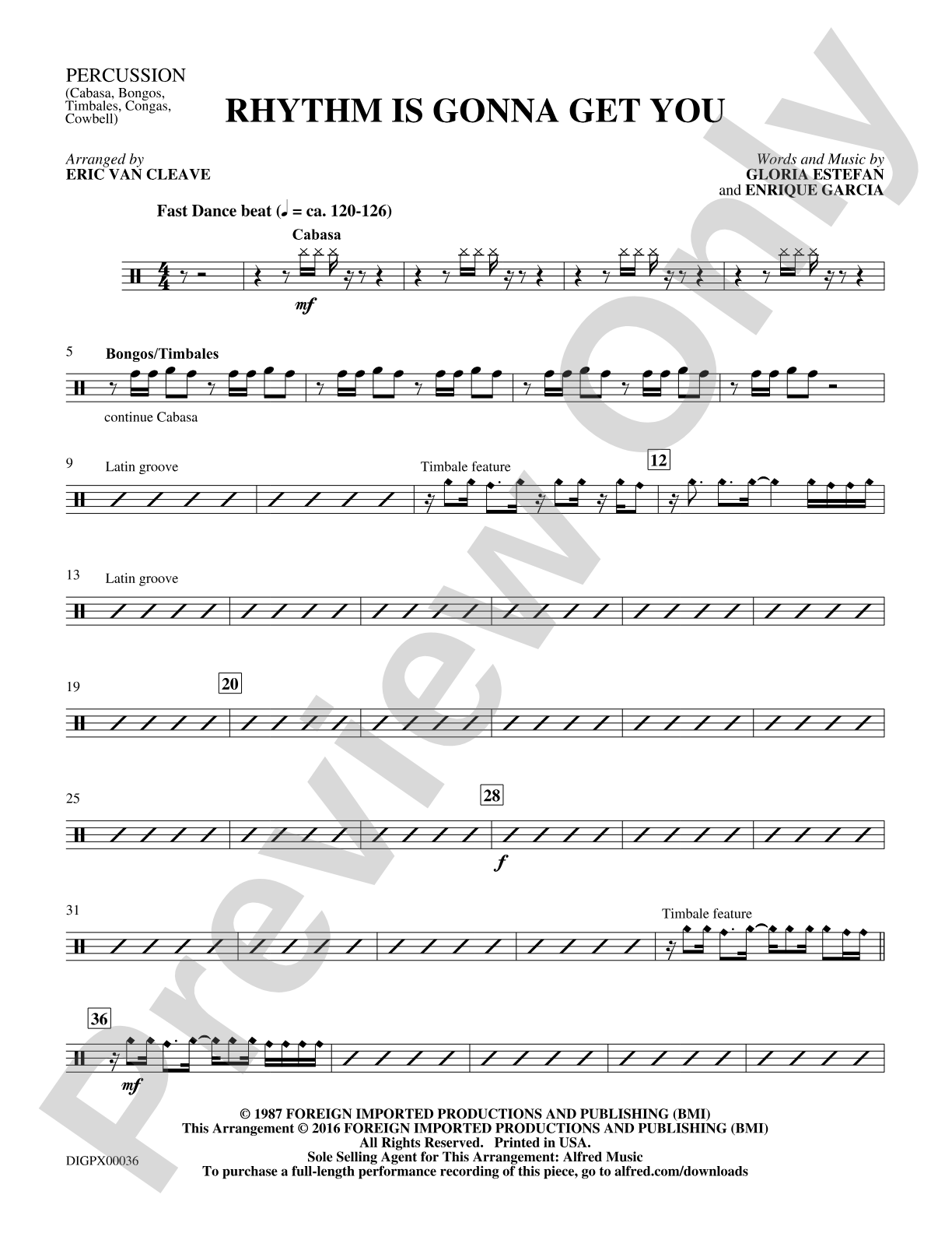 Rhythm Is Gonna Get You: 1st Percussion