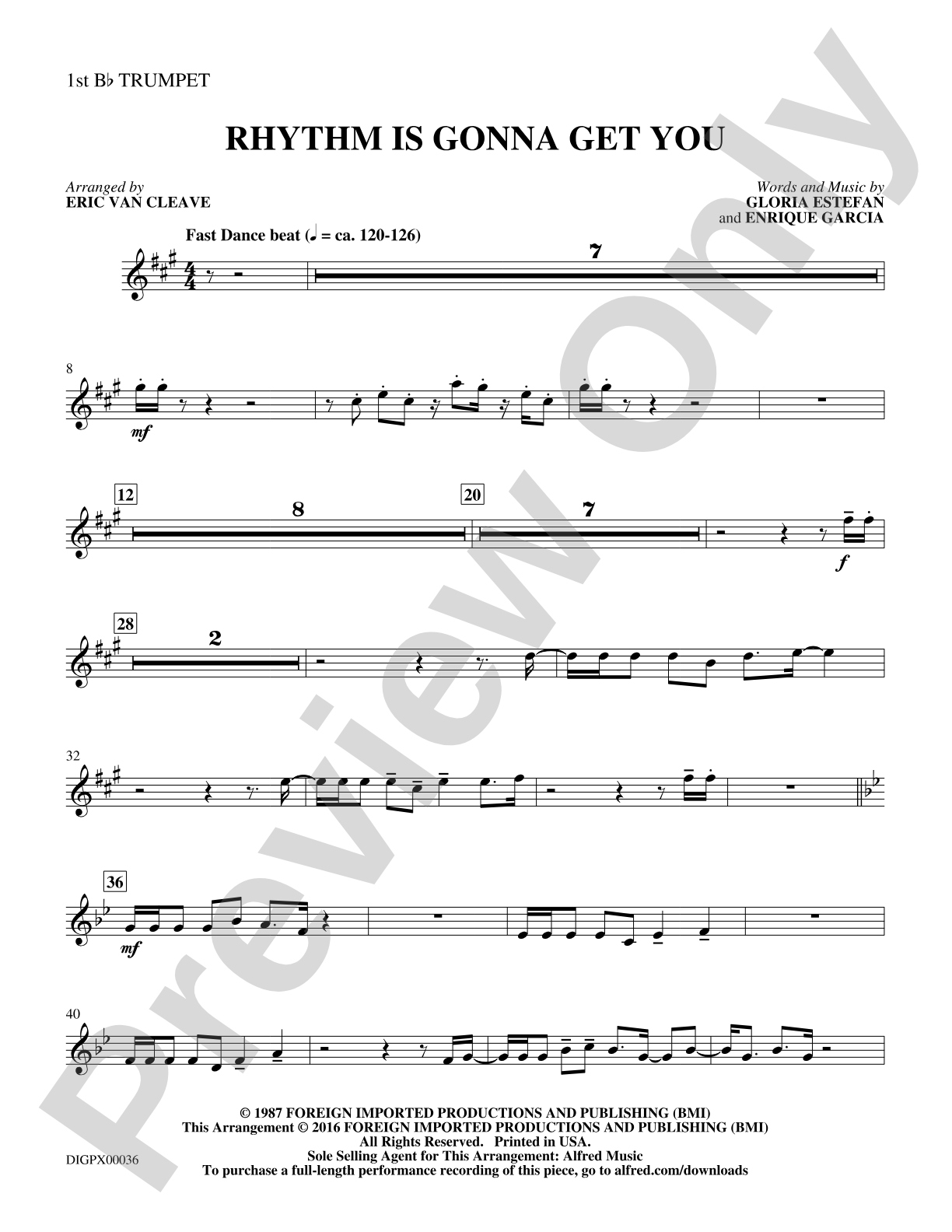 Rhythm Is Gonna Get You: 1st B-flat Trumpet