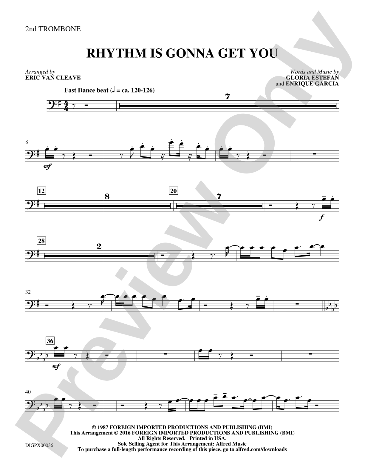 Rhythm Is Gonna Get You: 2nd Trombone