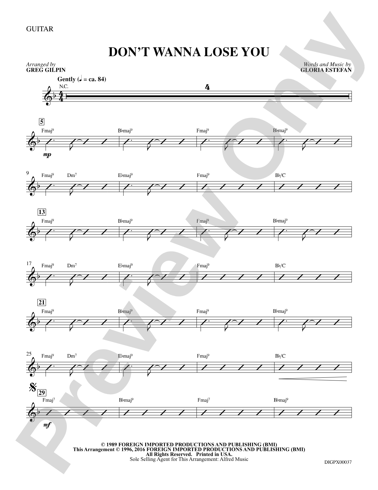 Don't Wanna Lose You: Choral SoundPax