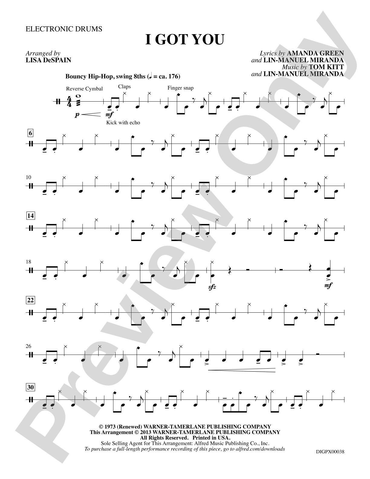 I Got You: 1st Percussion