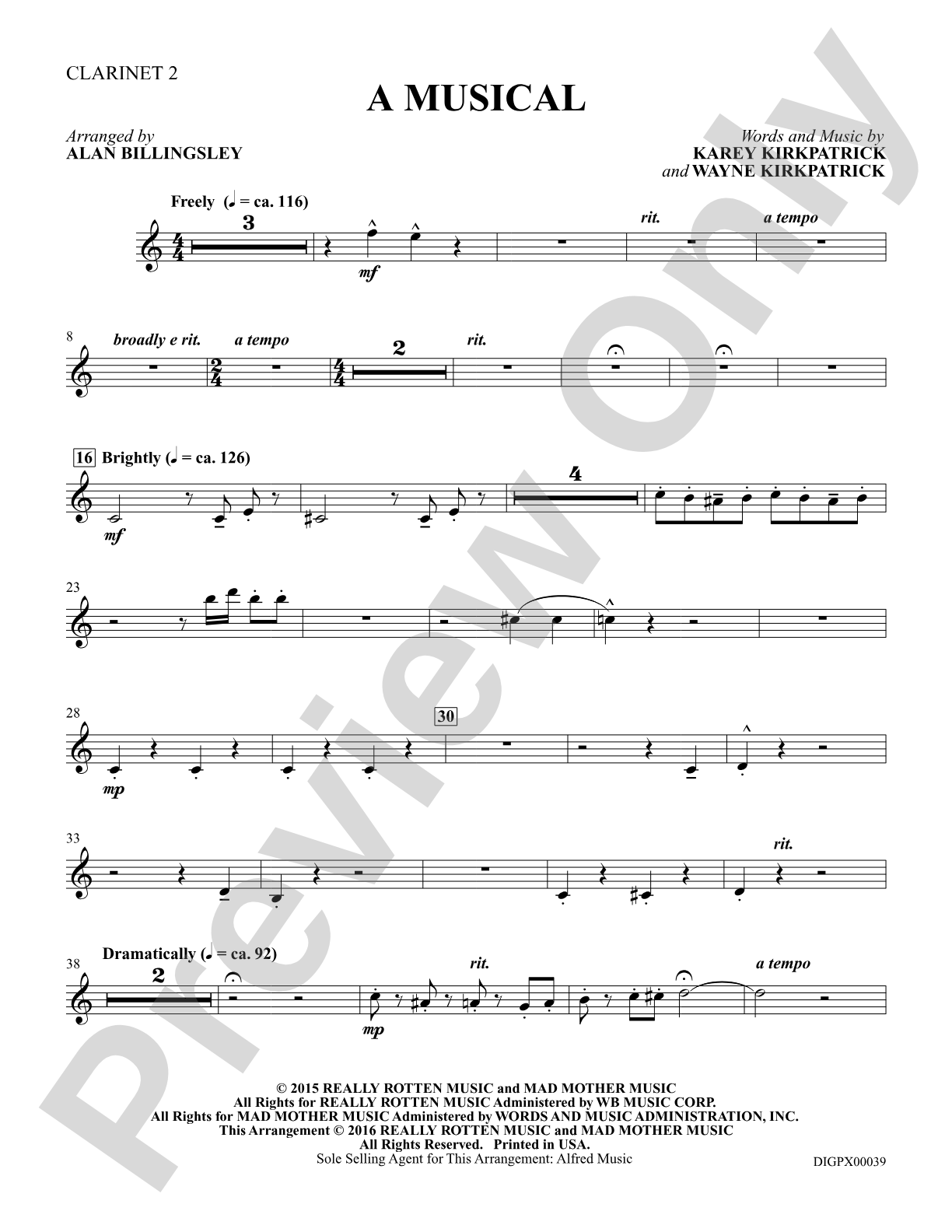 A Musical (from the musical Something Rotten!): 2nd B-flat Clarinet