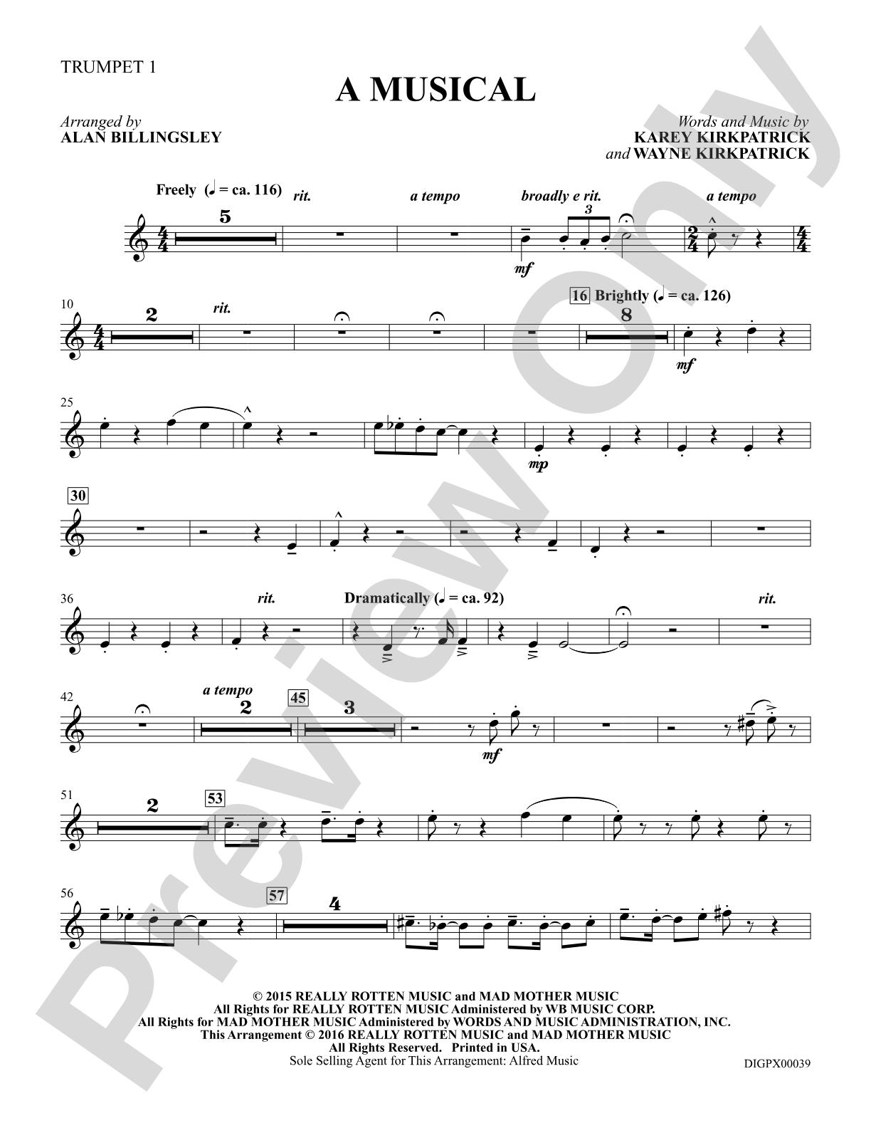A Musical (from the musical Something Rotten!): 1st B-flat Trumpet