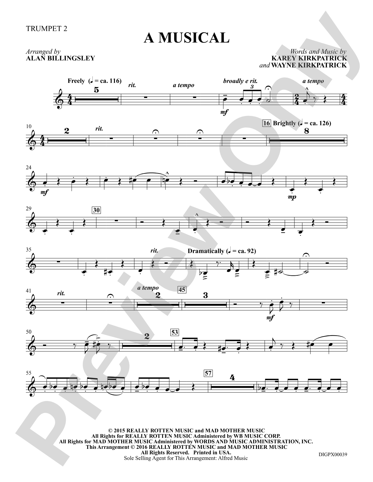 A Musical (from the musical Something Rotten!): 2nd B-flat Trumpet