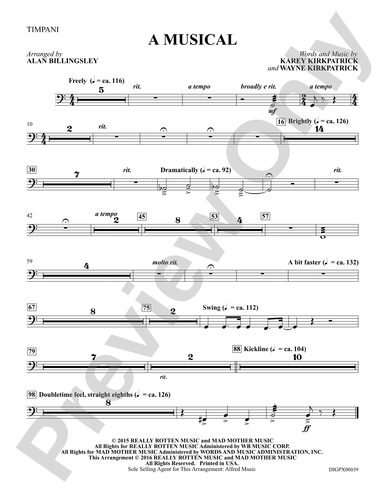 A Musical (from the musical Something Rotten!): Timpani