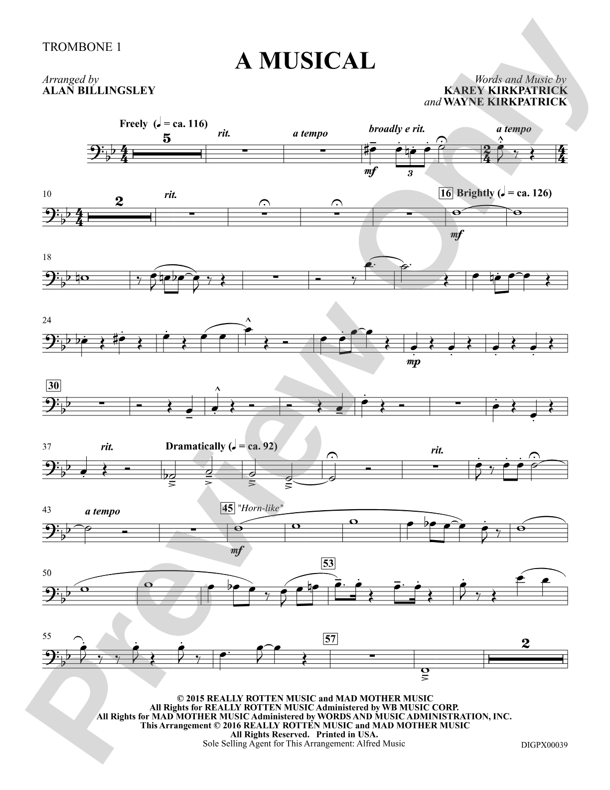 A Musical (from the musical Something Rotten!): 1st Trombone