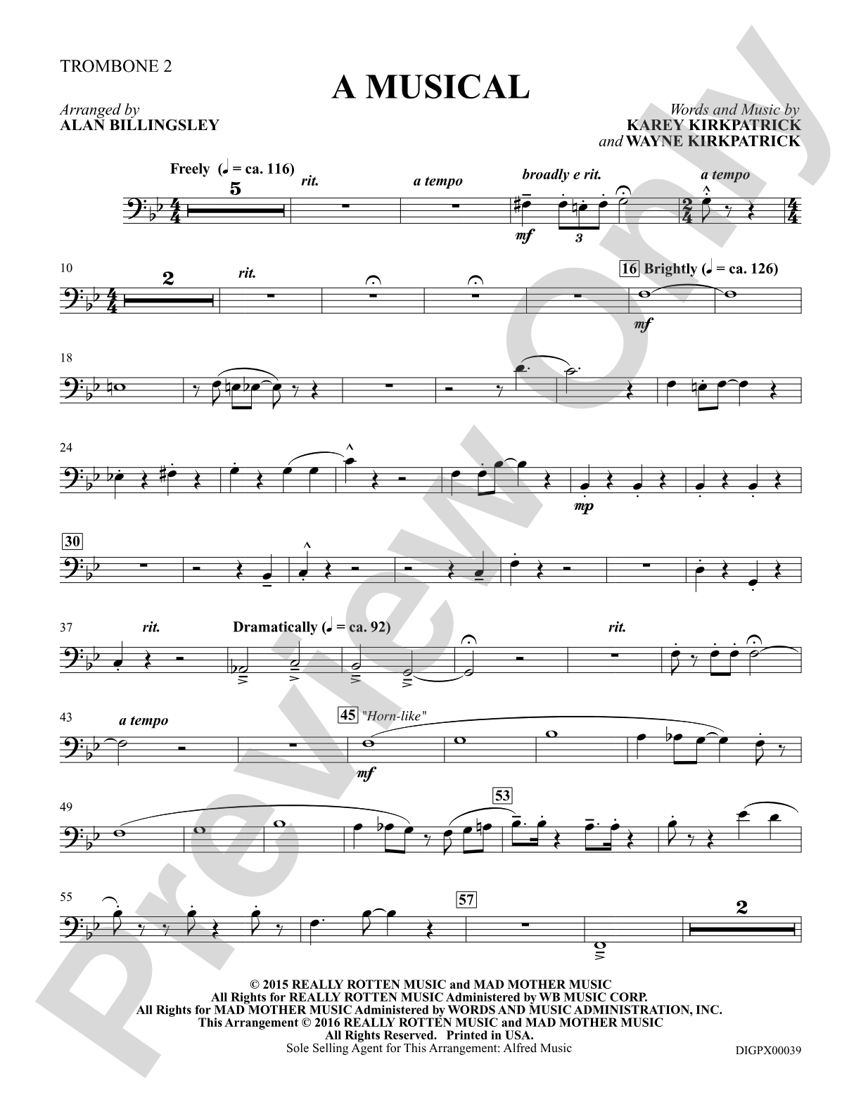 A Musical (from the musical Something Rotten!): 2nd Trombone