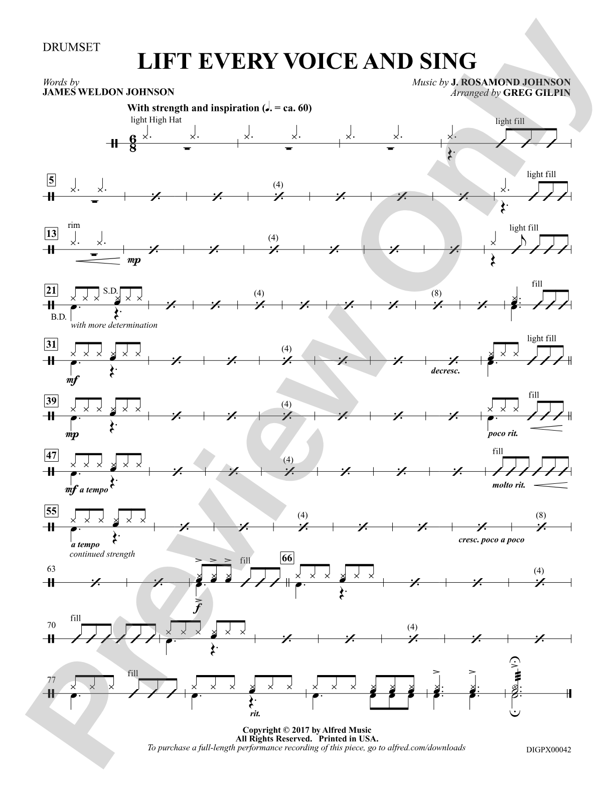 Lift Every Voice and Sing: Drums
