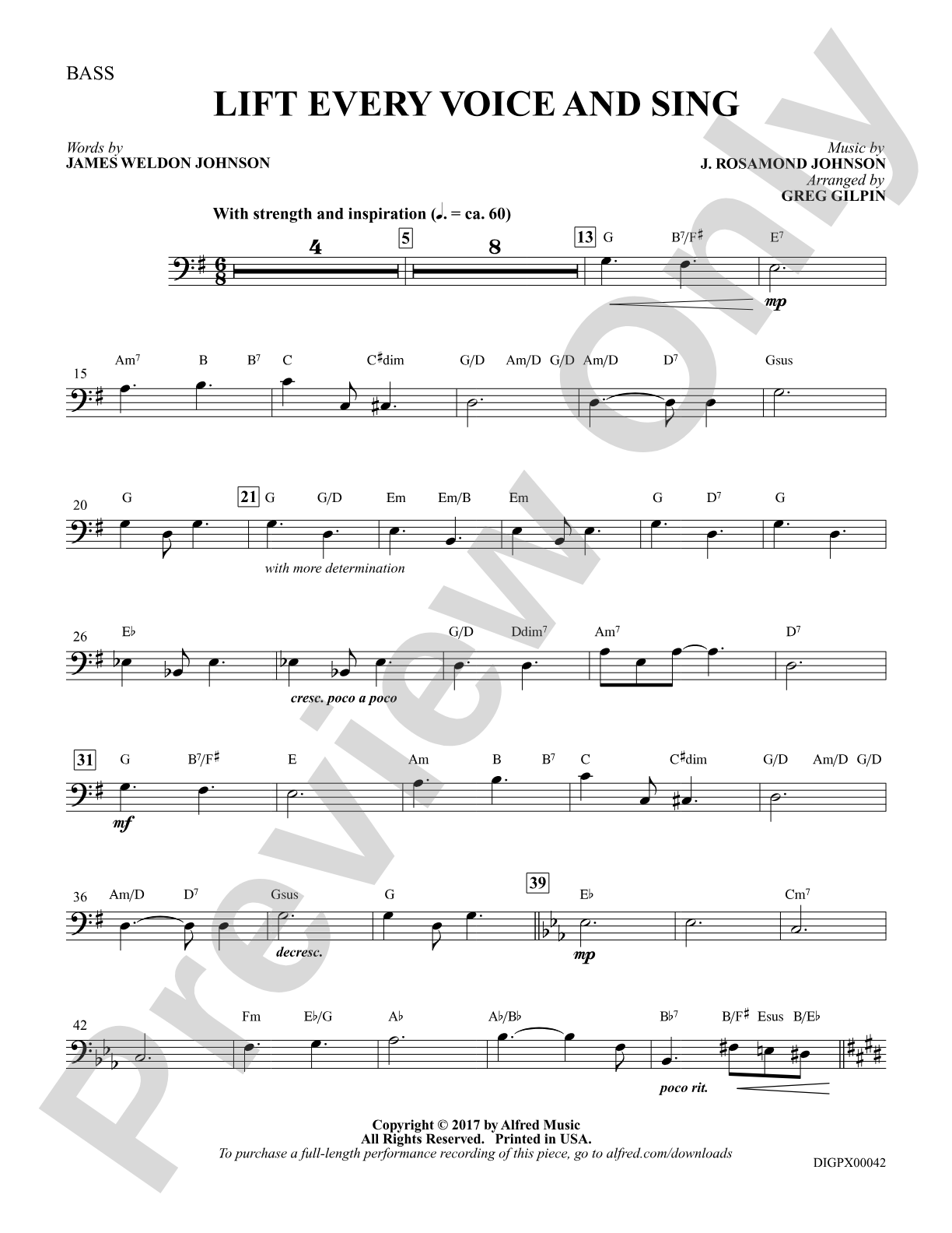 Lift Every Voice and Sing: String Bass