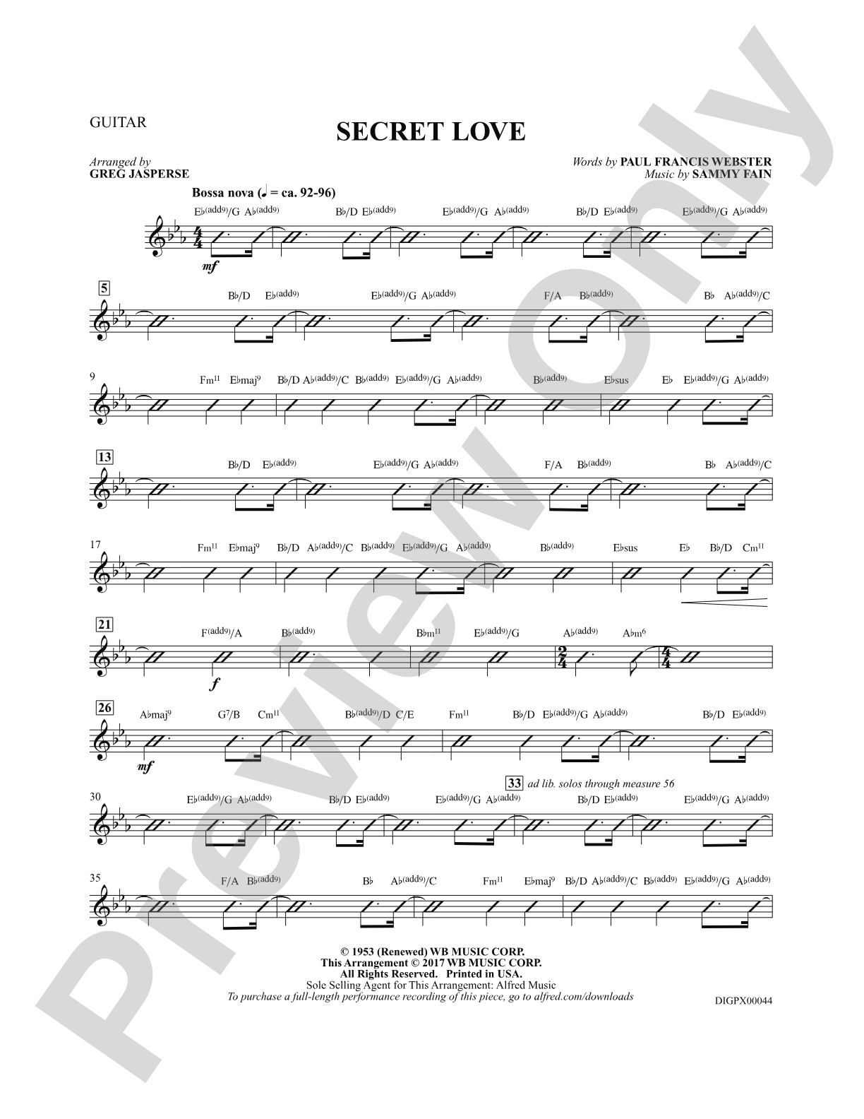 Secret Love: Choral SoundPax