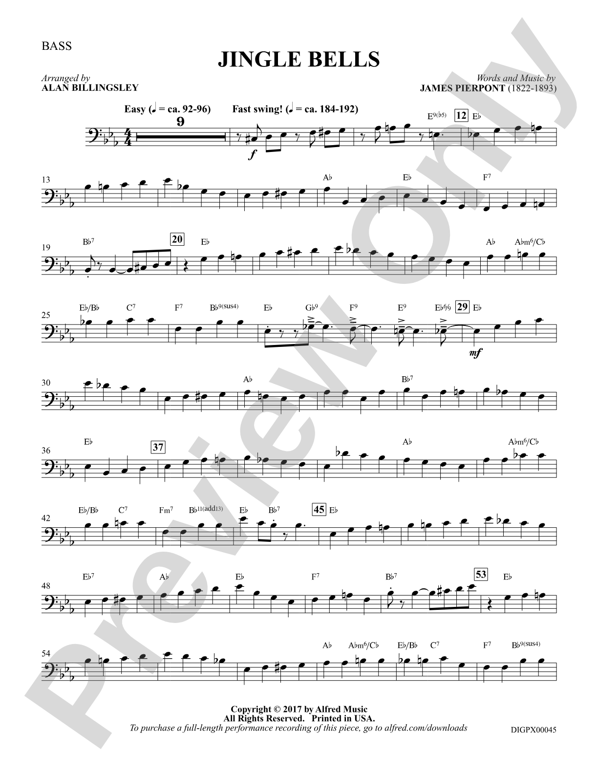 Jingle Bells: String Bass