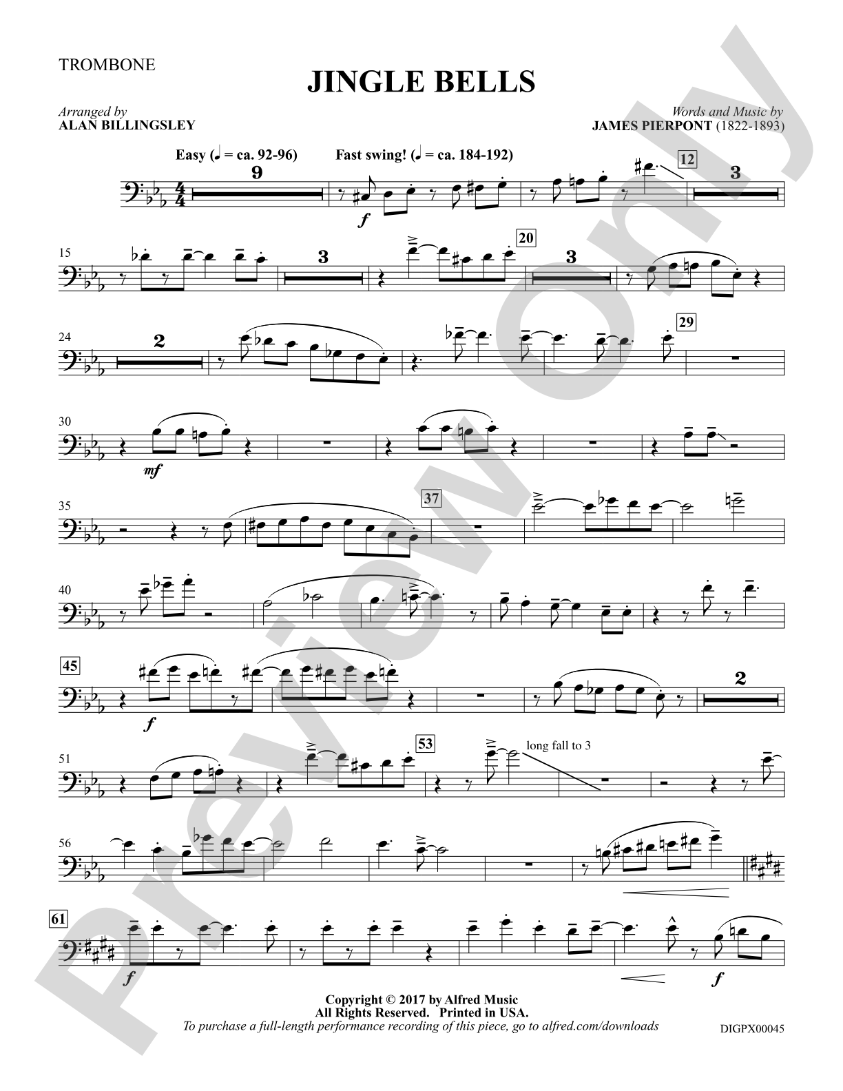 Jingle Bells: 1st Trombone