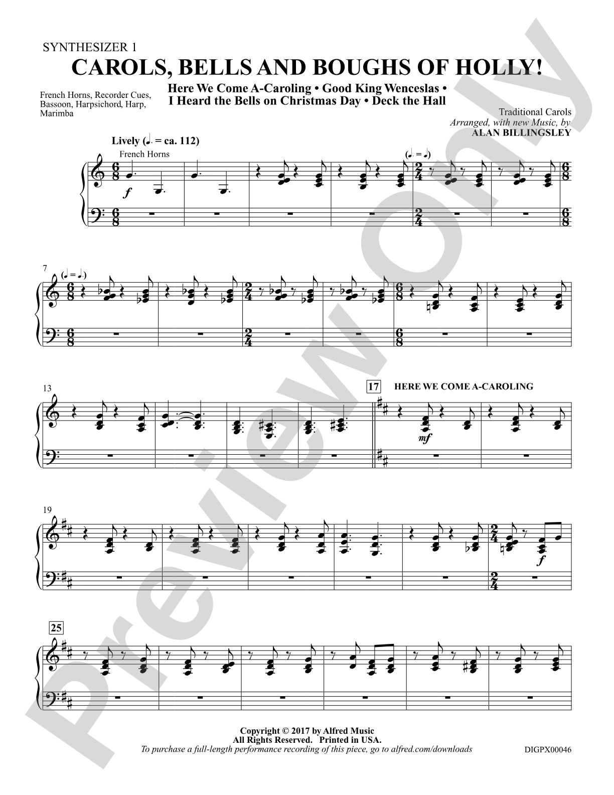 Carols, Bells, and Boughs of Holly!: 1st Synthesizer