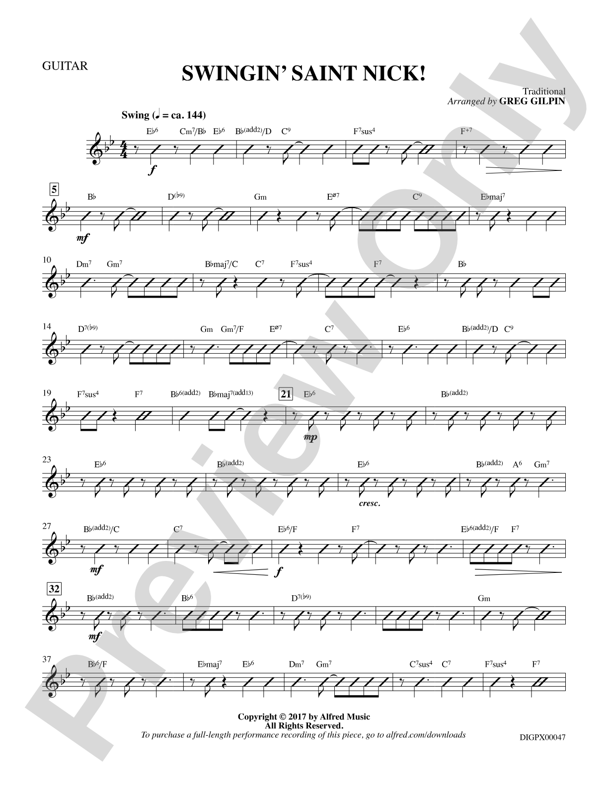 Swingin' Saint Nick!: Guitar