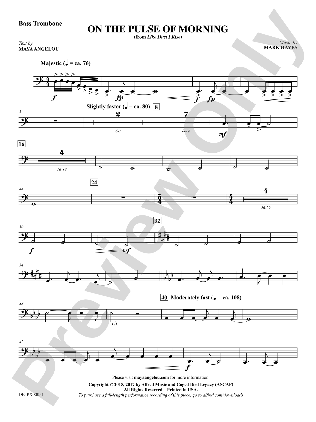 On the Pulse of Morning: Bass Trombone