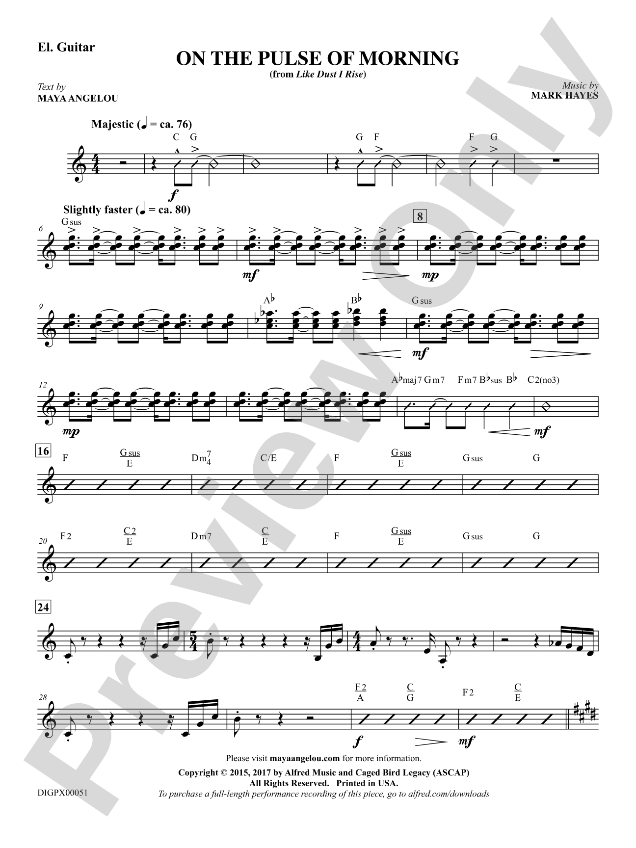 On the Pulse of Morning: Guitar