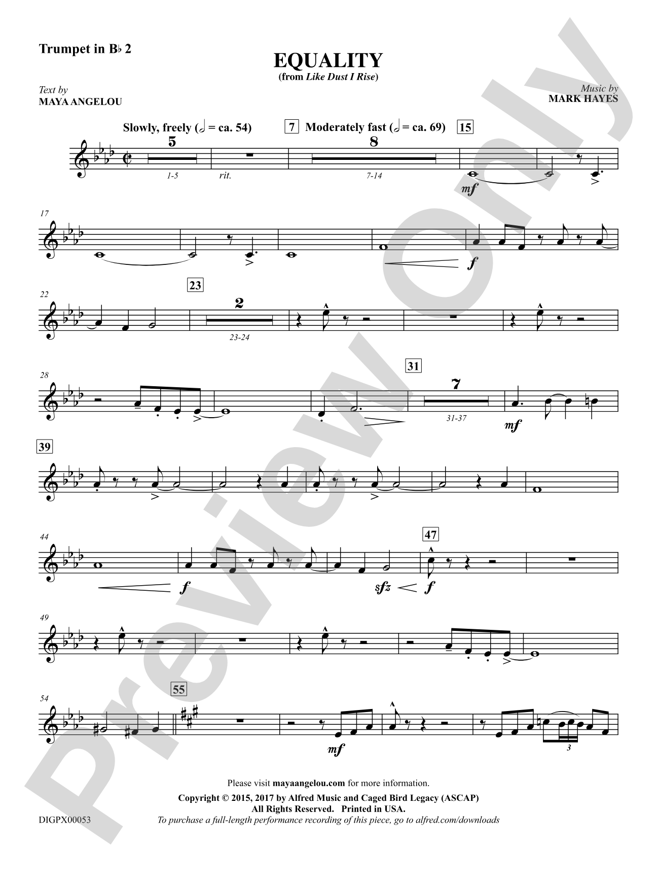 Equality: 2nd B-flat Trumpet