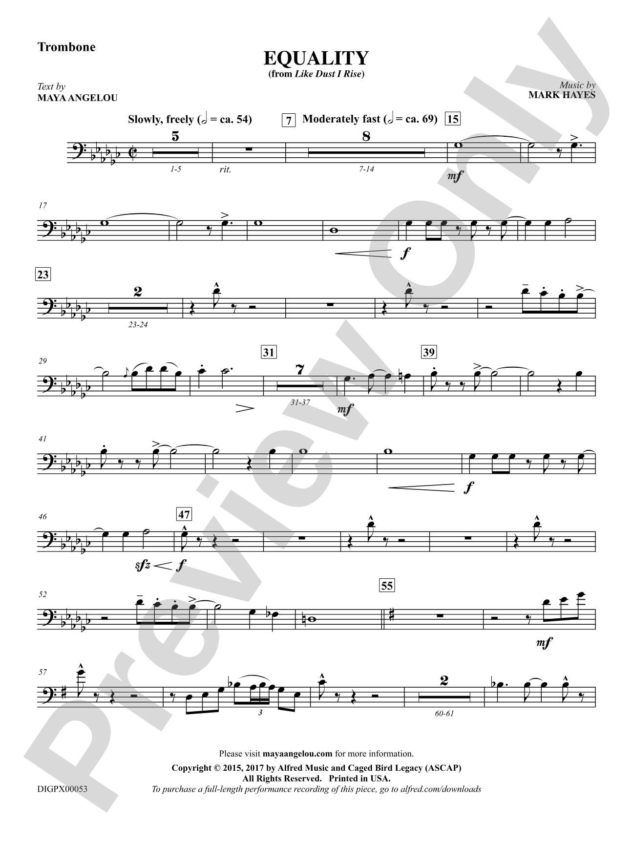 Equality: 1st Trombone