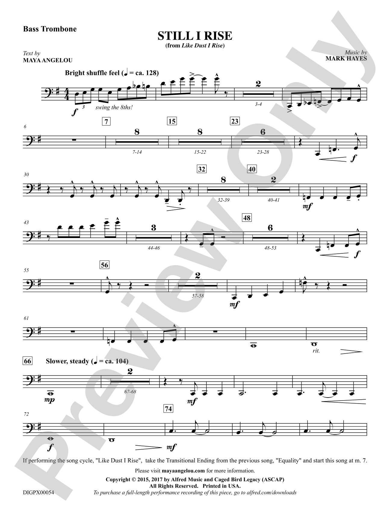 Still I Rise: Bass Trombone