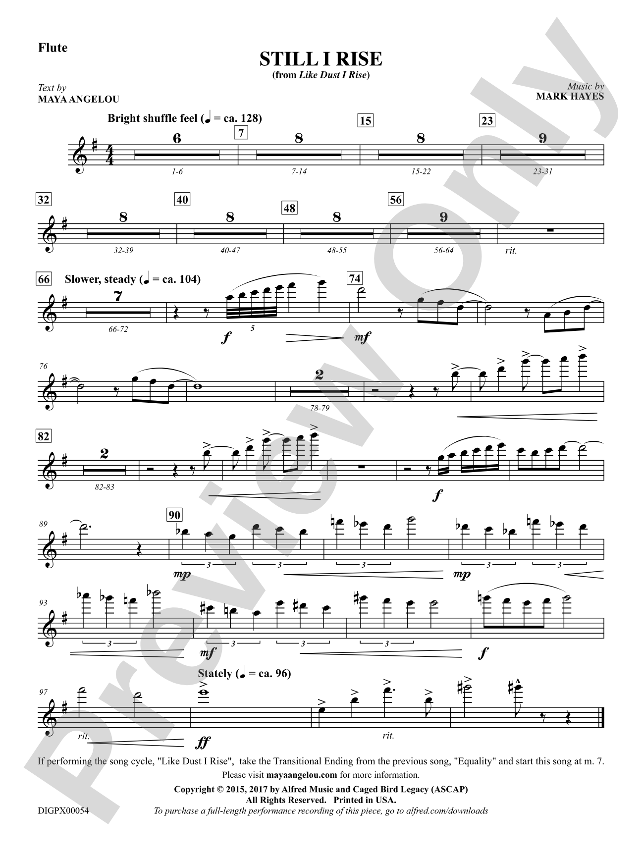 Still I Rise: Flute