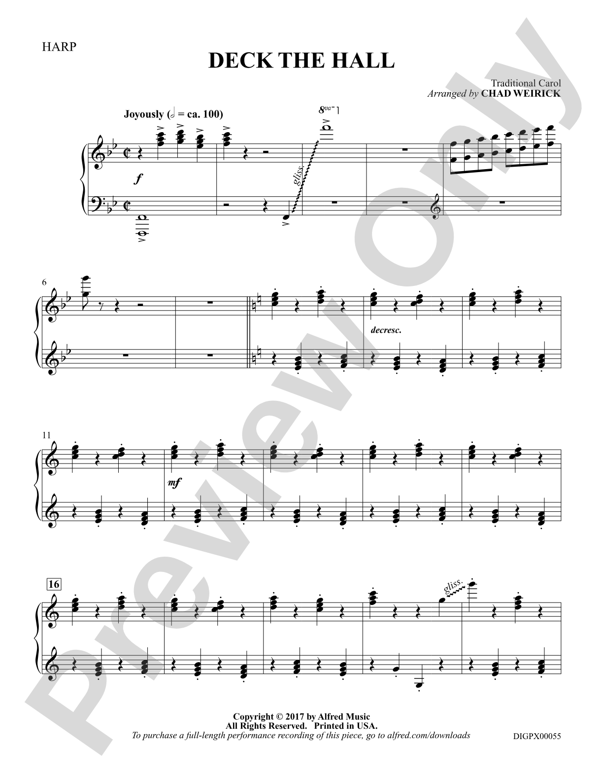 Deck the Hall: Harp