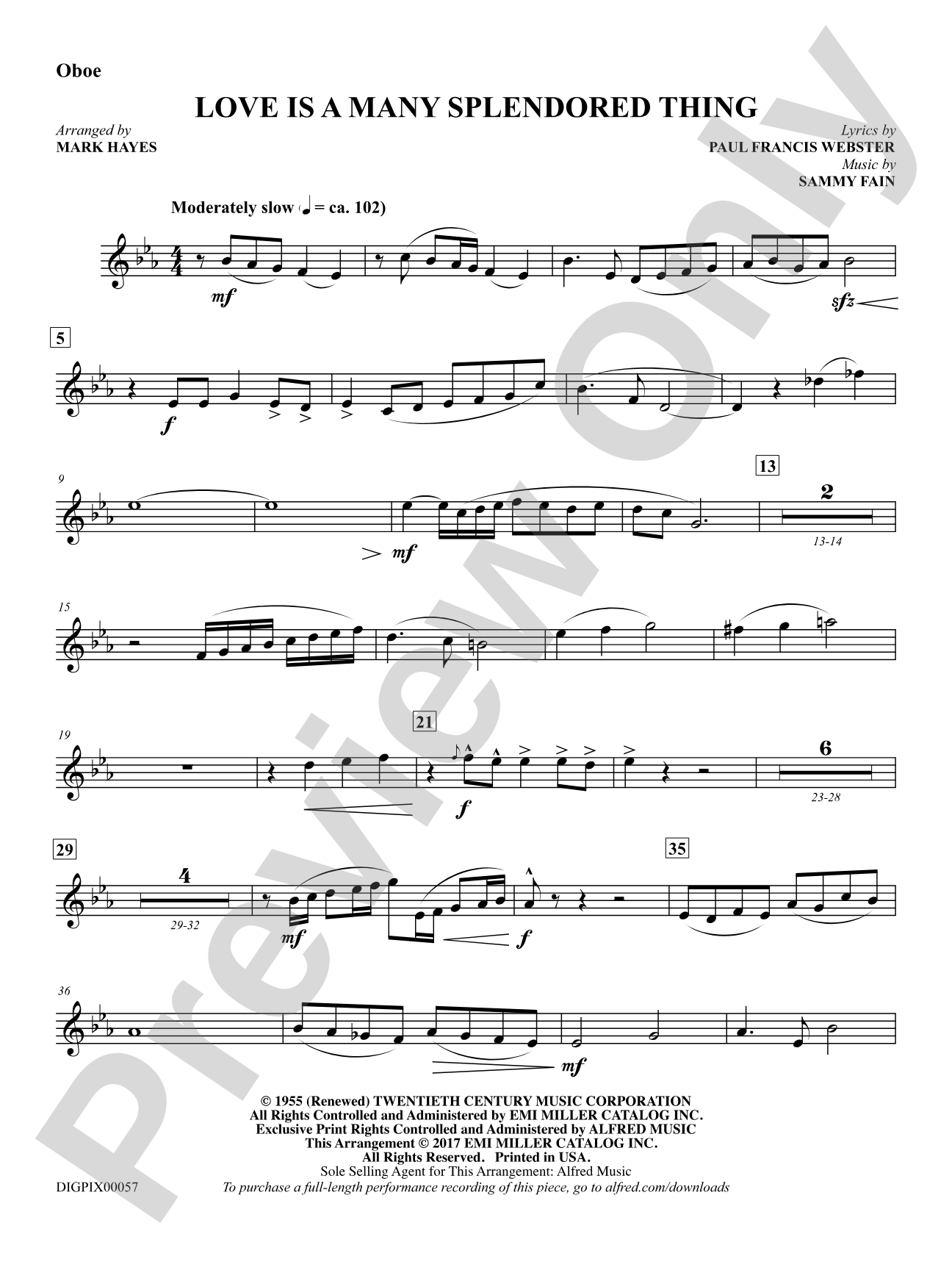 Love Is a Many Splendored Thing: Oboe