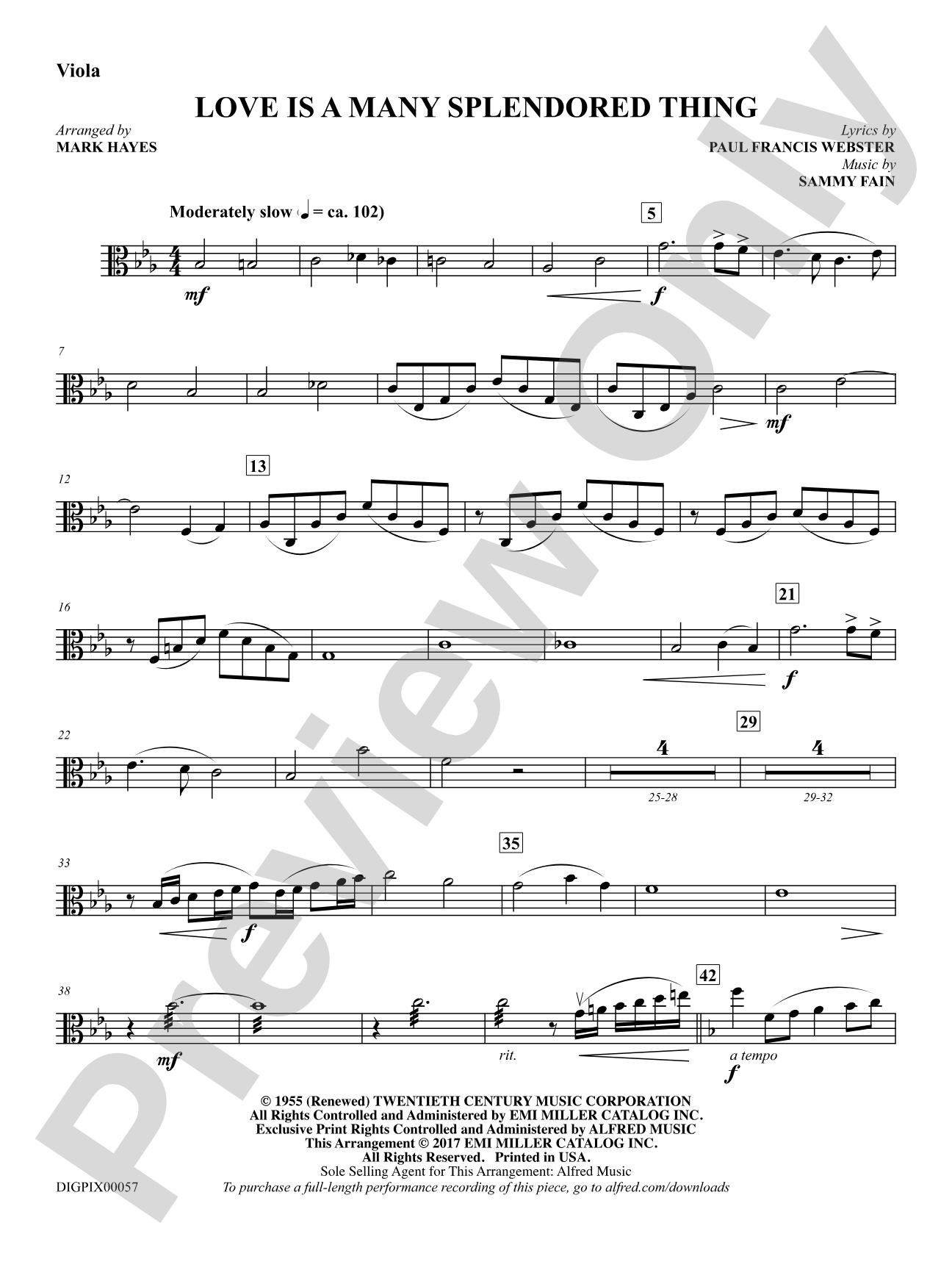 Love Is a Many Splendored Thing: Viola