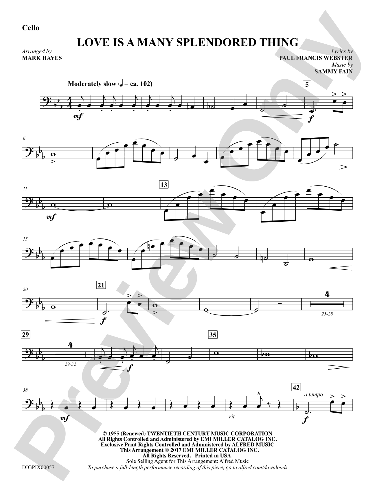 Love Is a Many Splendored Thing: Cello