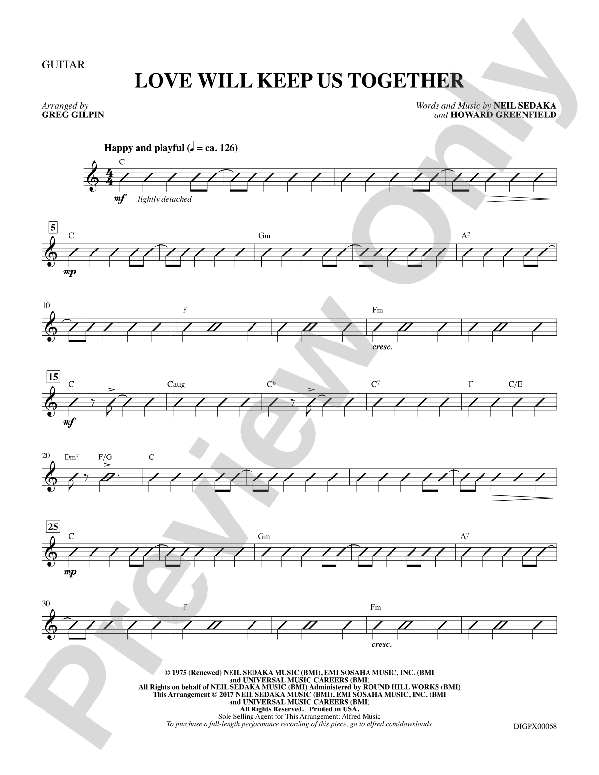 Love Will Keep Us Together: Choral SoundPax