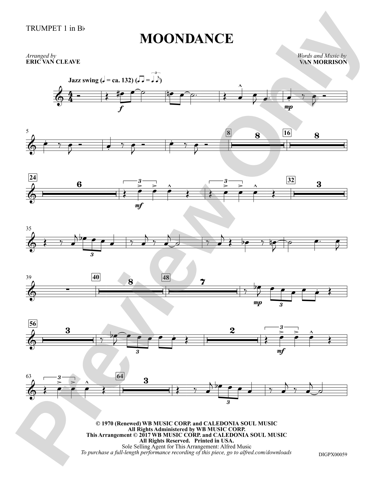 Moondance: 1st B-flat Trumpet