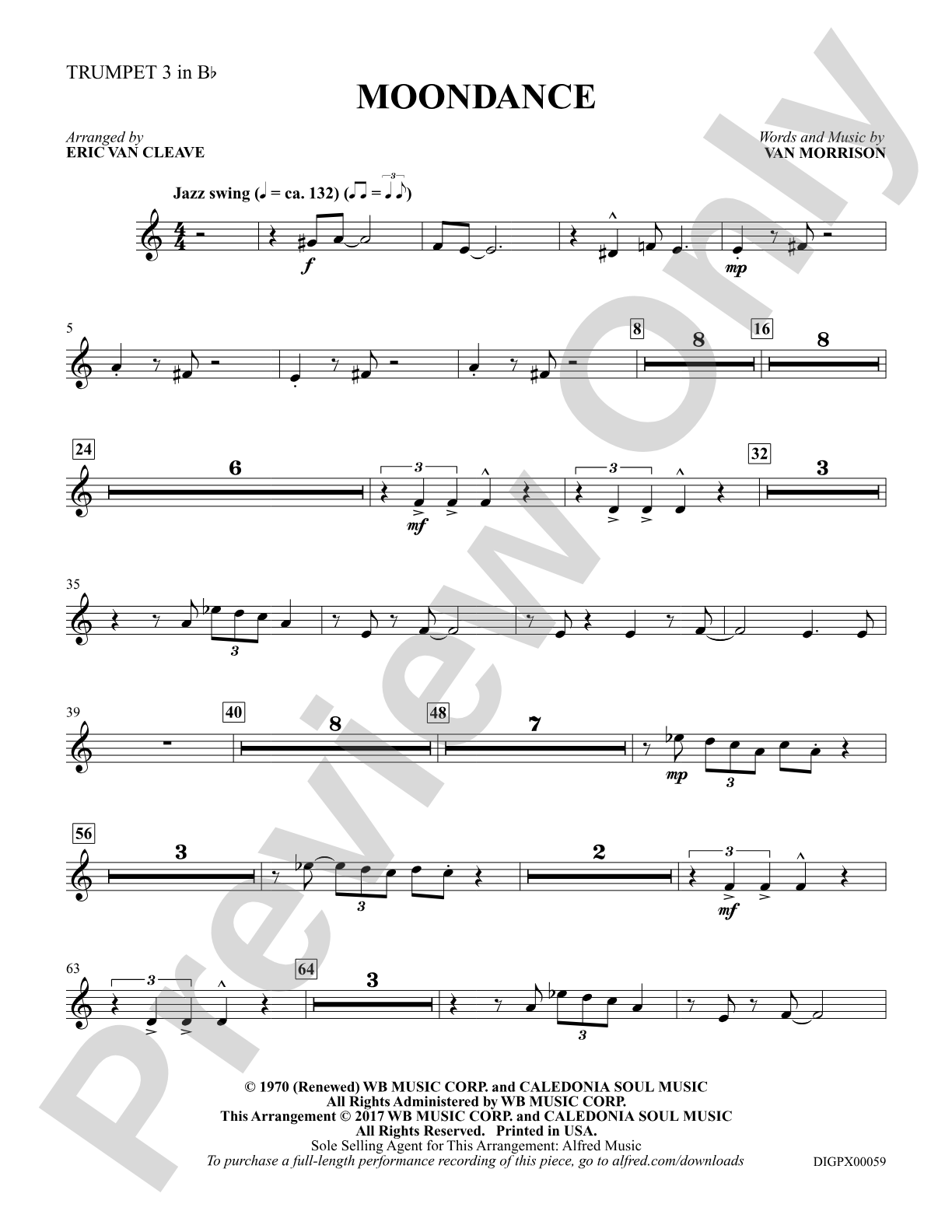 Moondance: 3rd B-flat Trumpet