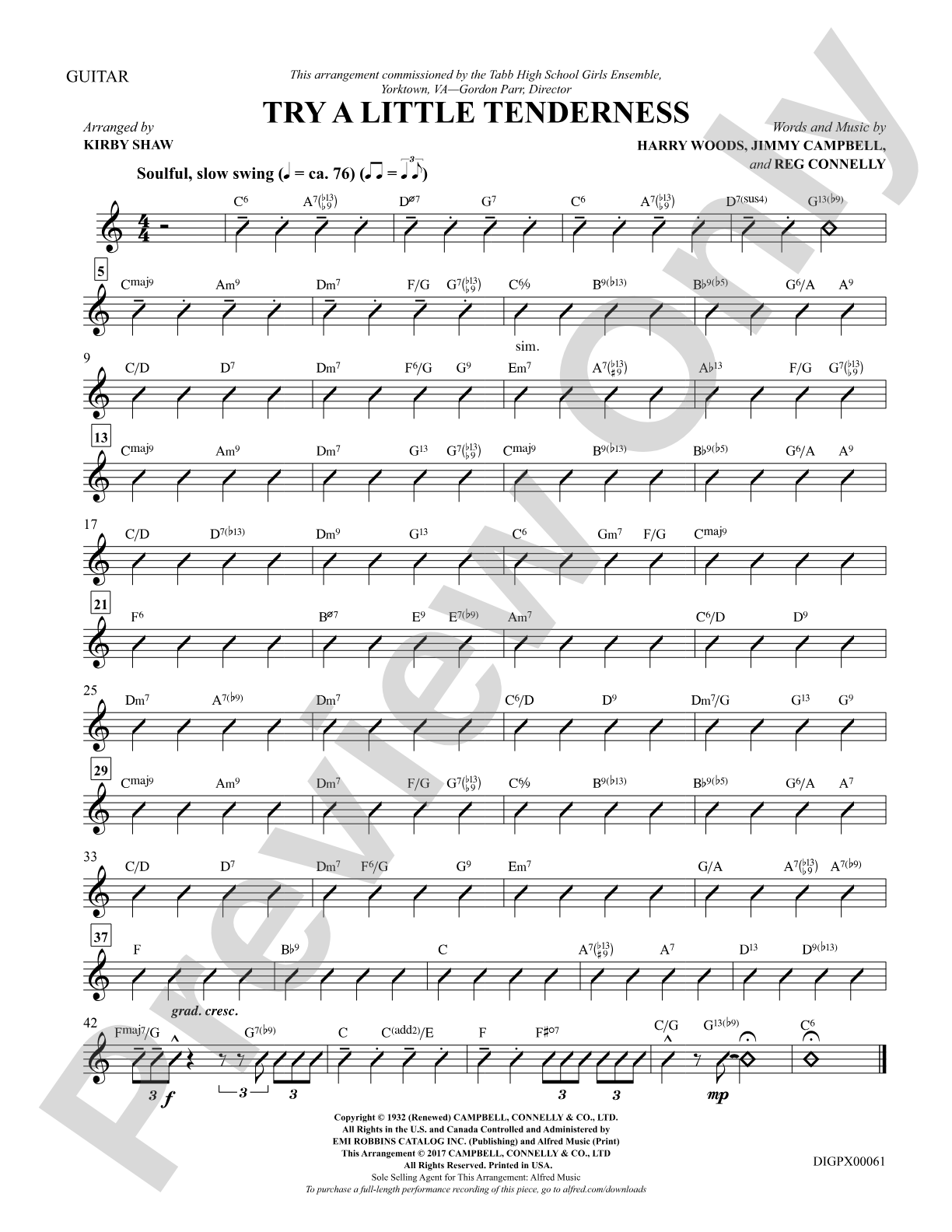 Try a Little Tenderness: Guitar