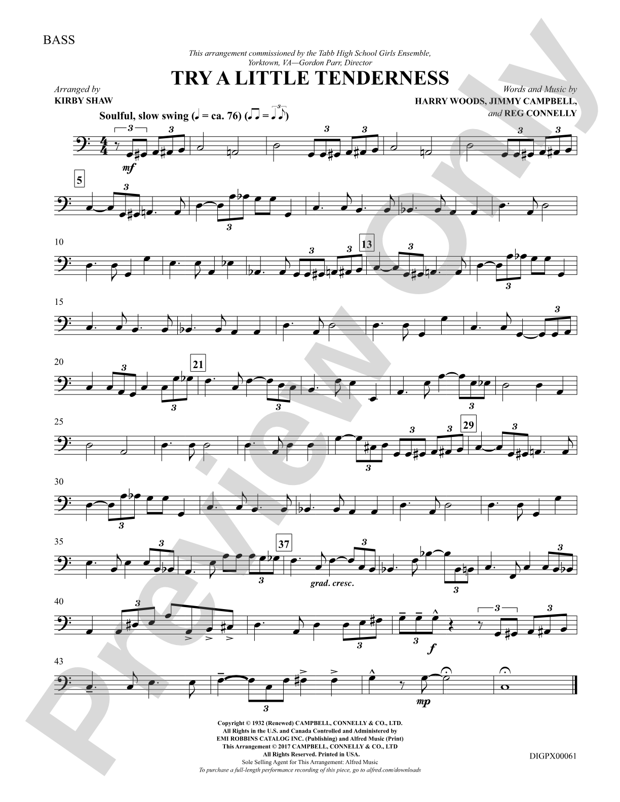 Try a Little Tenderness: String Bass