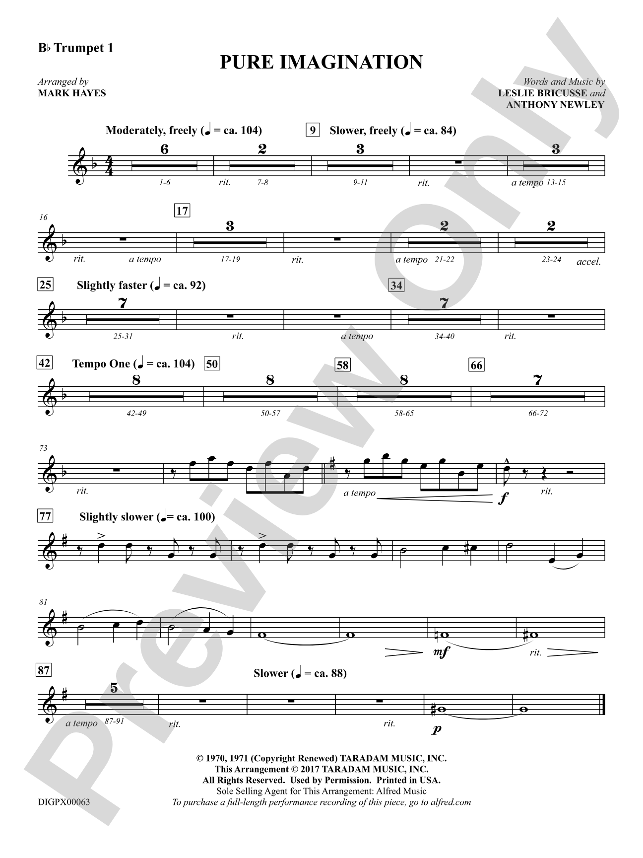 Pure Imagination: 1st B-flat Trumpet