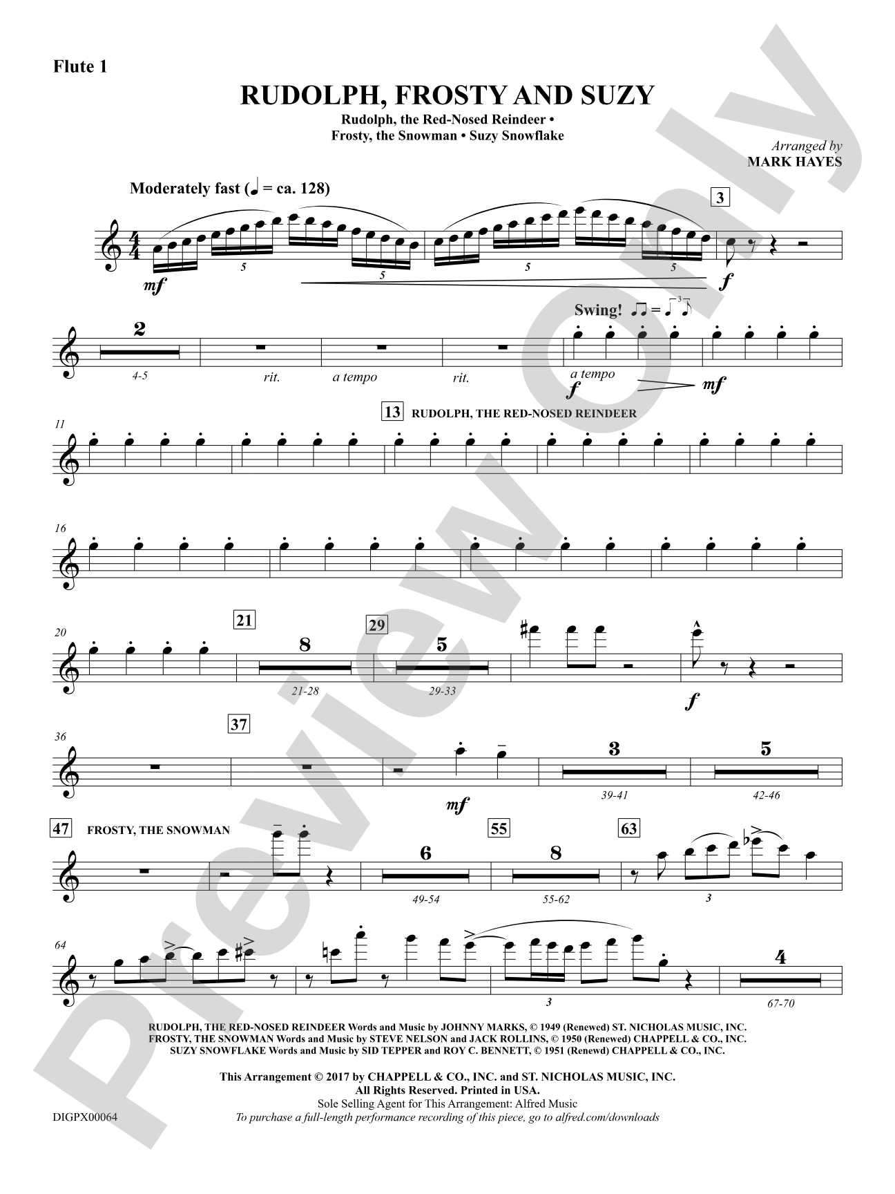 Rudolph, Frosty, and Suzy: Flute