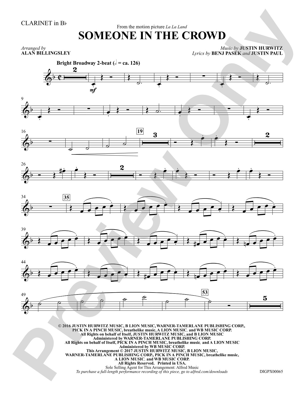Someone in the Crowd: 1st B-flat Clarinet