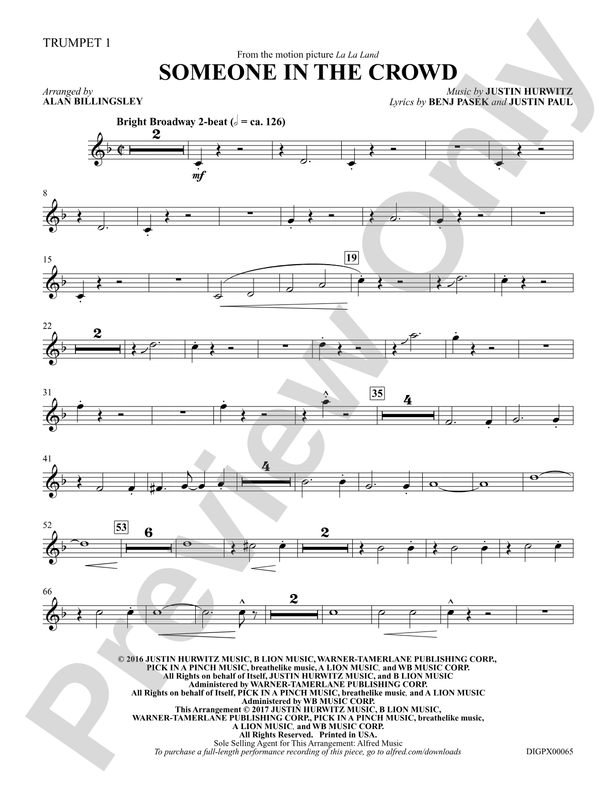 Someone in the Crowd: 1st B-flat Trumpet