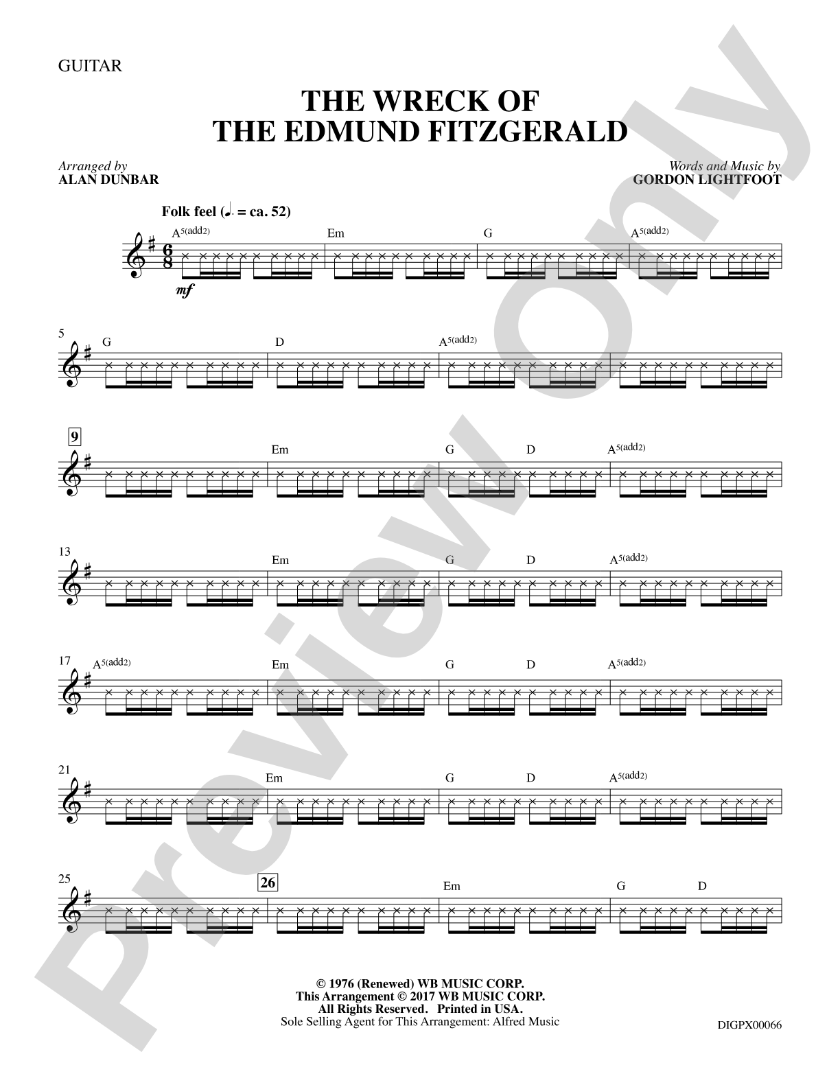 The Wreck of the Edmund Fitzgerald: Choral SoundPax