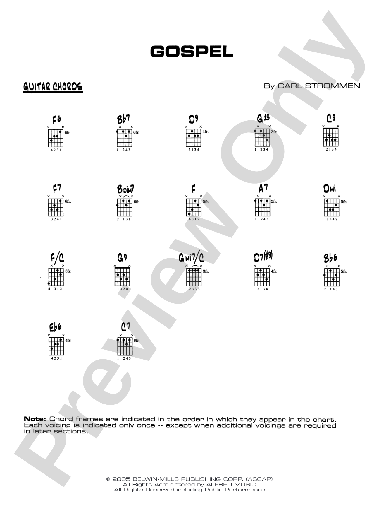 Gospel: Guitar Chords