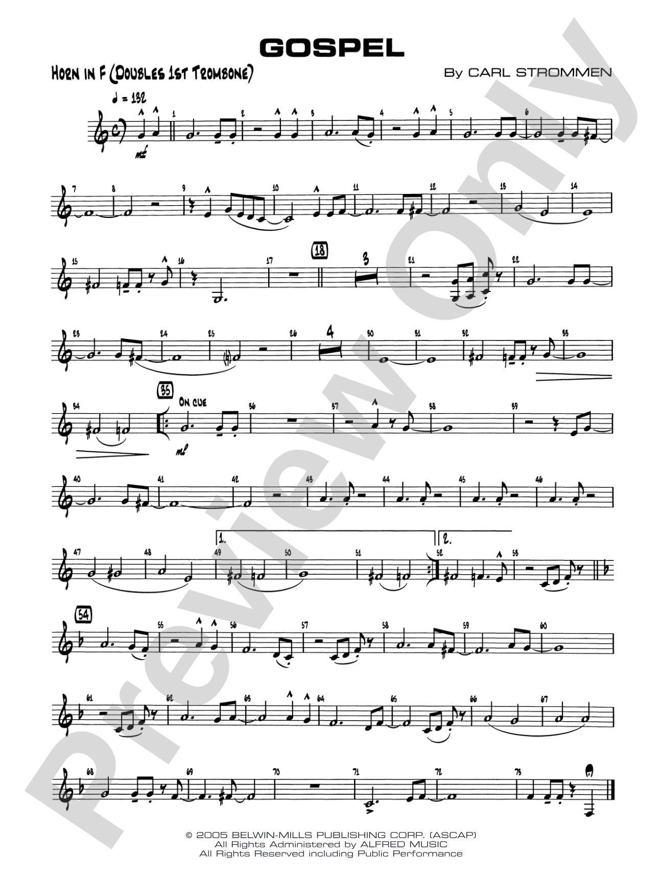 Gospel: 1st F Horn