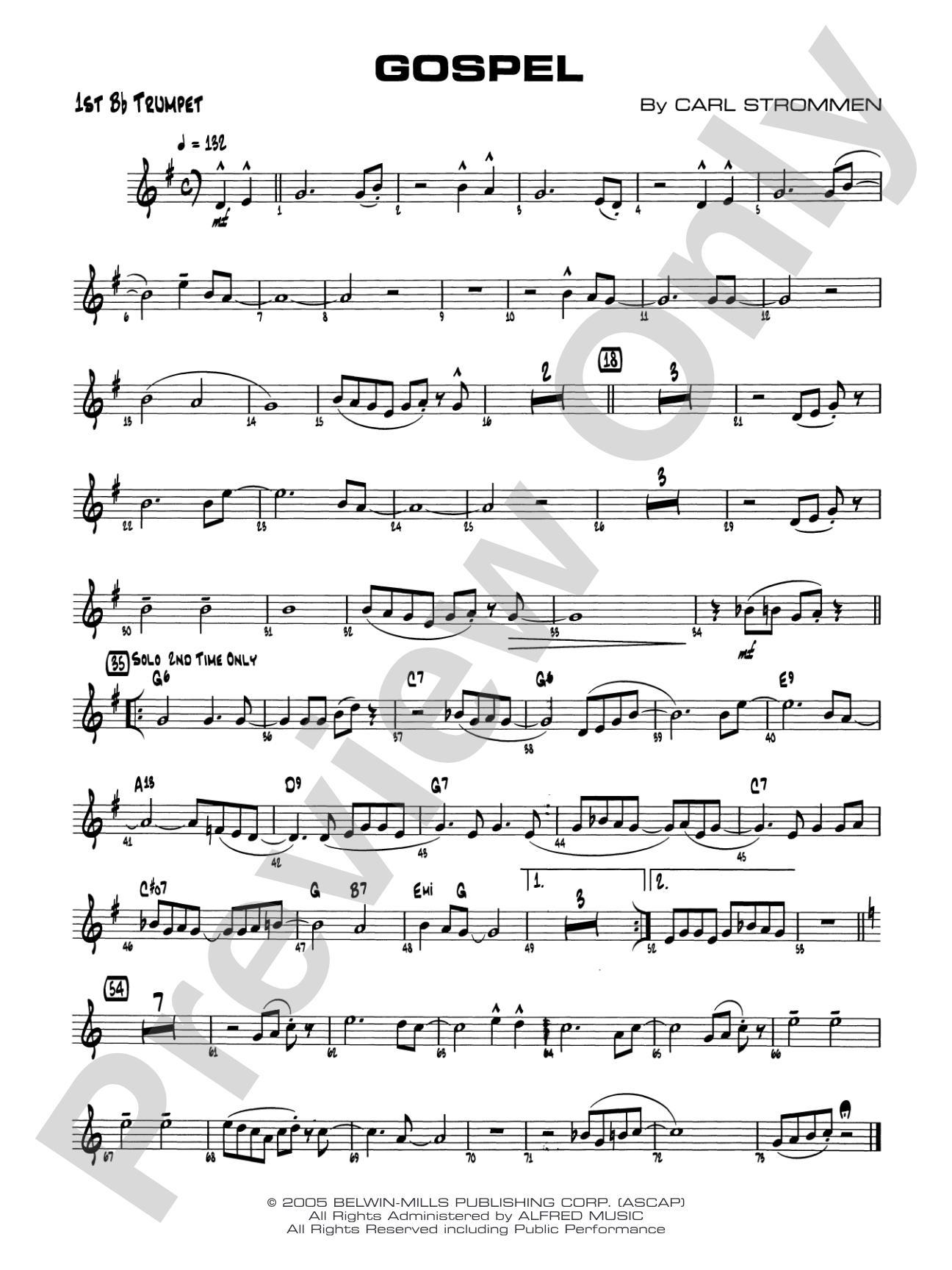 Gospel: 1st B-flat Trumpet