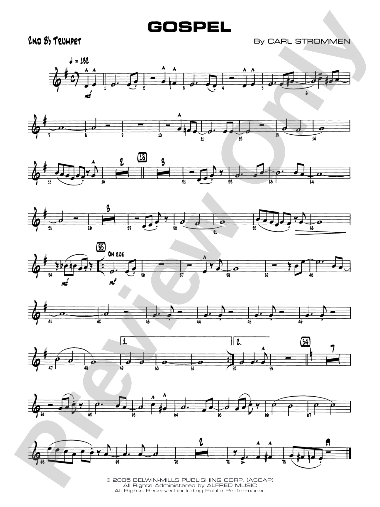 Gospel: 2nd B-flat Trumpet