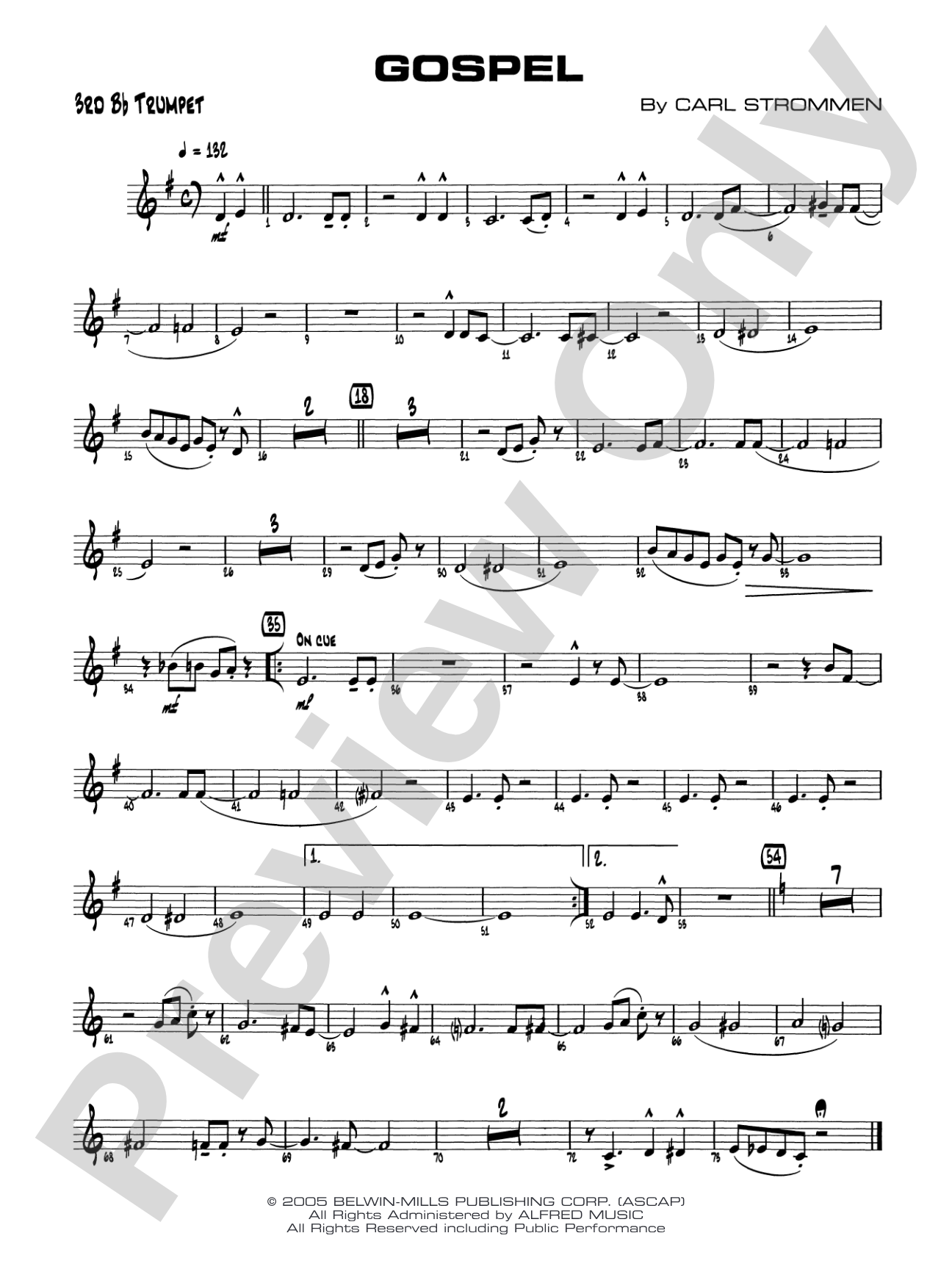 Gospel: 3rd B-flat Trumpet