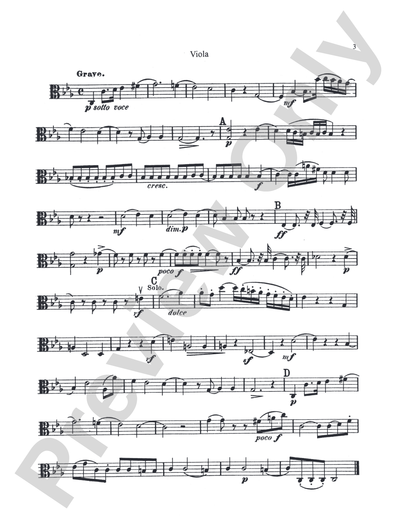 Three Quintets: Viola
