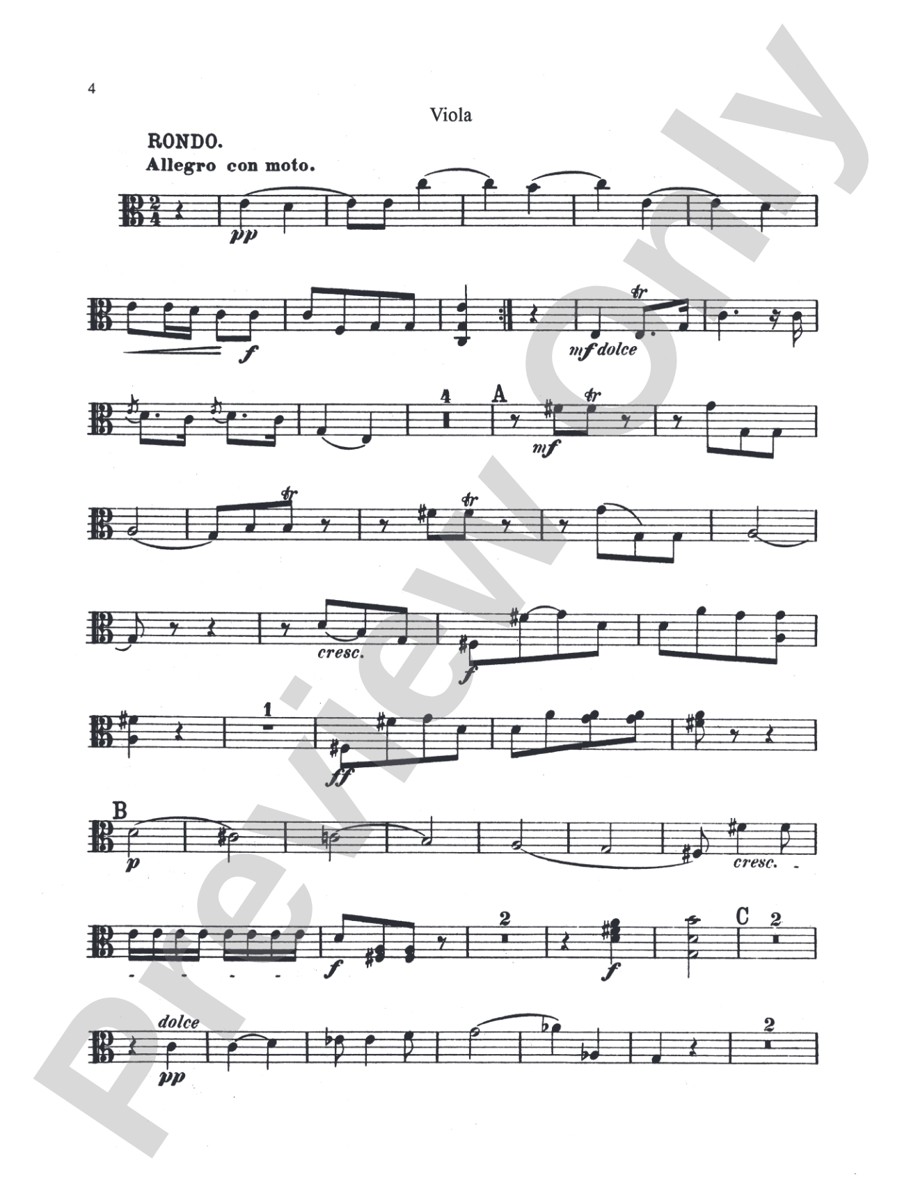 Three Quintets: Viola